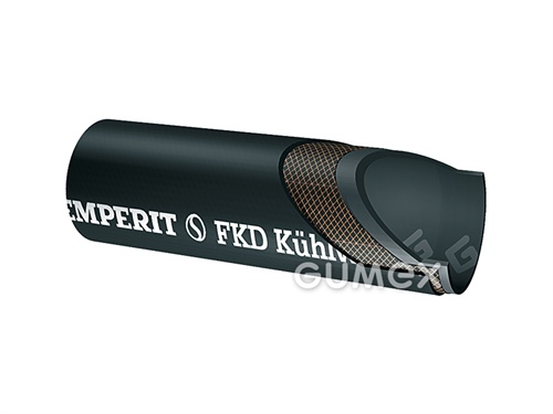 Hadica na chladiace kvapaliny FKD-R, 10/17mm, 6bar, EPDM/EPDM, -40°C/+120°C, čierna